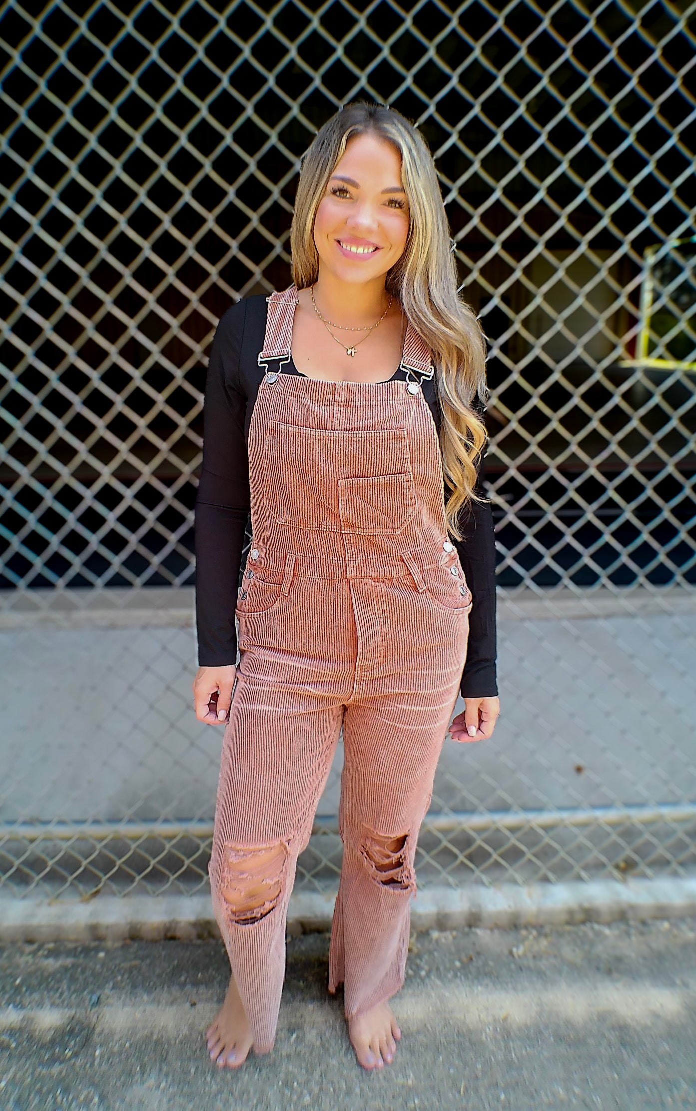 Distressed Vintage Wash Overalls