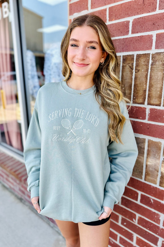 Serving the Lord Embroidered Sweatshirt