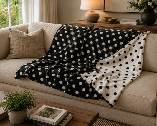 Polka Dot Throw Blanket