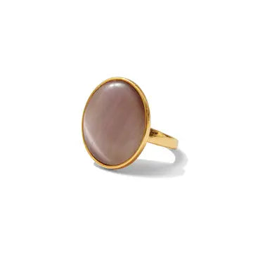 Splendid Iris Round Stone Adjustable Ring