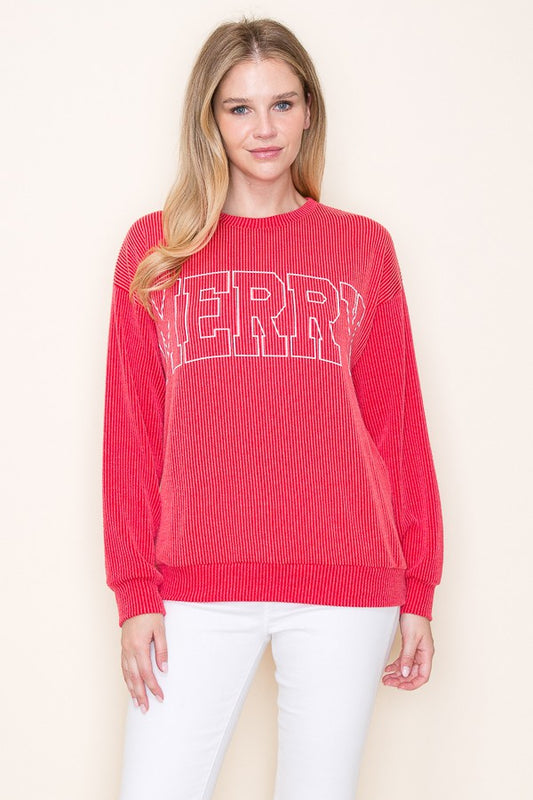 PREORDER - Merry Corded Pullover