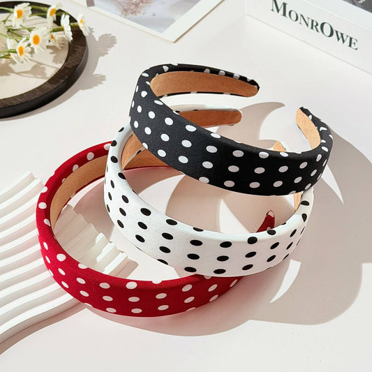 POLKA DOT PADDED HEADBAND | 3 Color Options