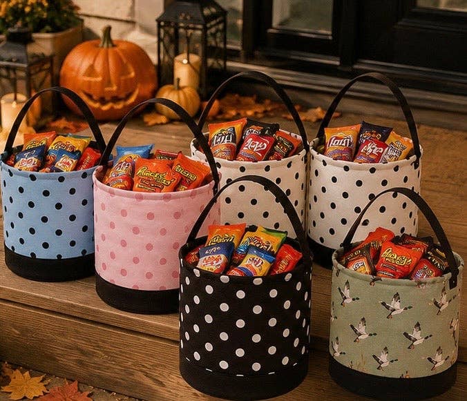 Polka Dot Round Storage Bin