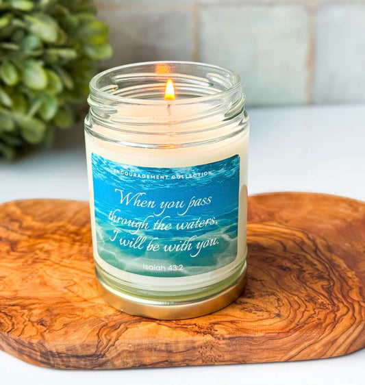 Isaiah 43:2 - Bible Verse Candles -7oz. Soy Wax-Baja Cactus