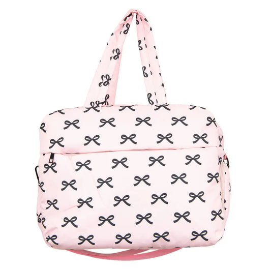 Black & Pink Mini Bows Weekender Day Duffel