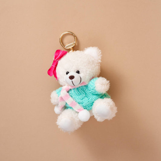 Teddy Bear Bag Charm-Arctic Angel