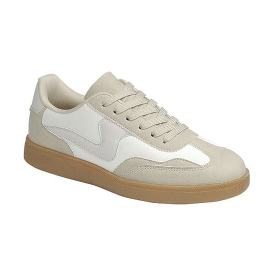 Tan/Ivory Suede Sneakers