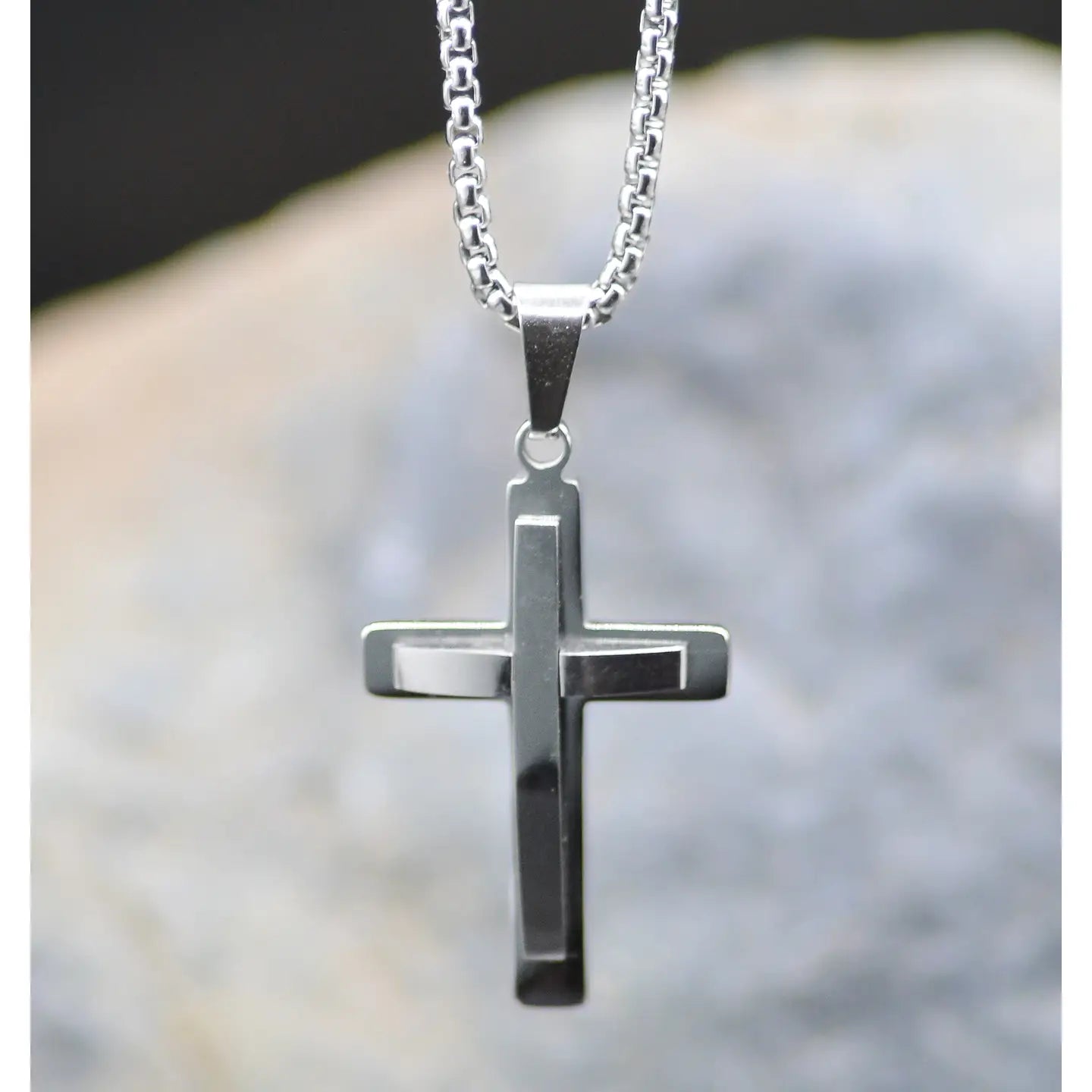 Silver Cross Necklace - Eden Merry Necklace