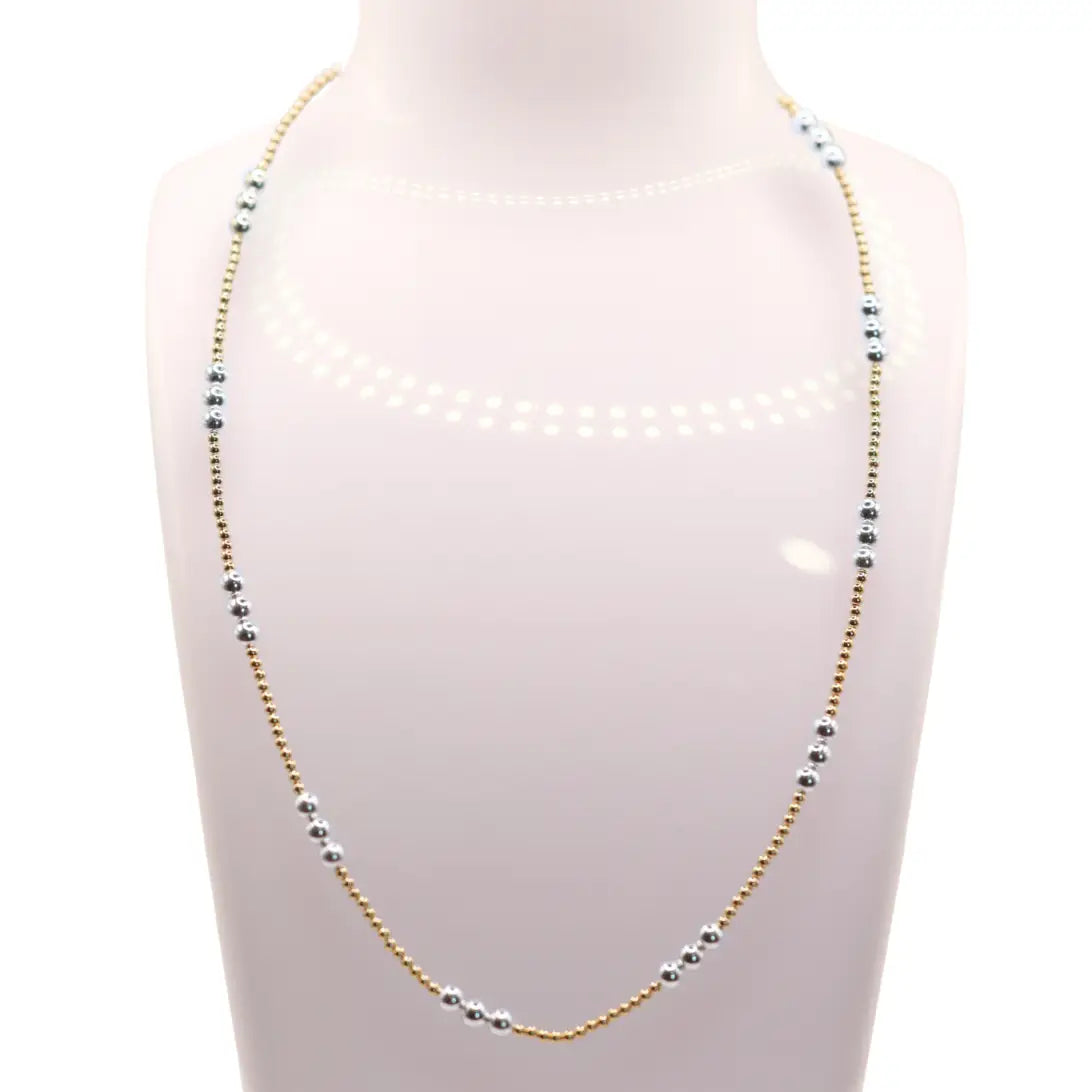 Beaded Blondes Ily Mixed Metal Necklace