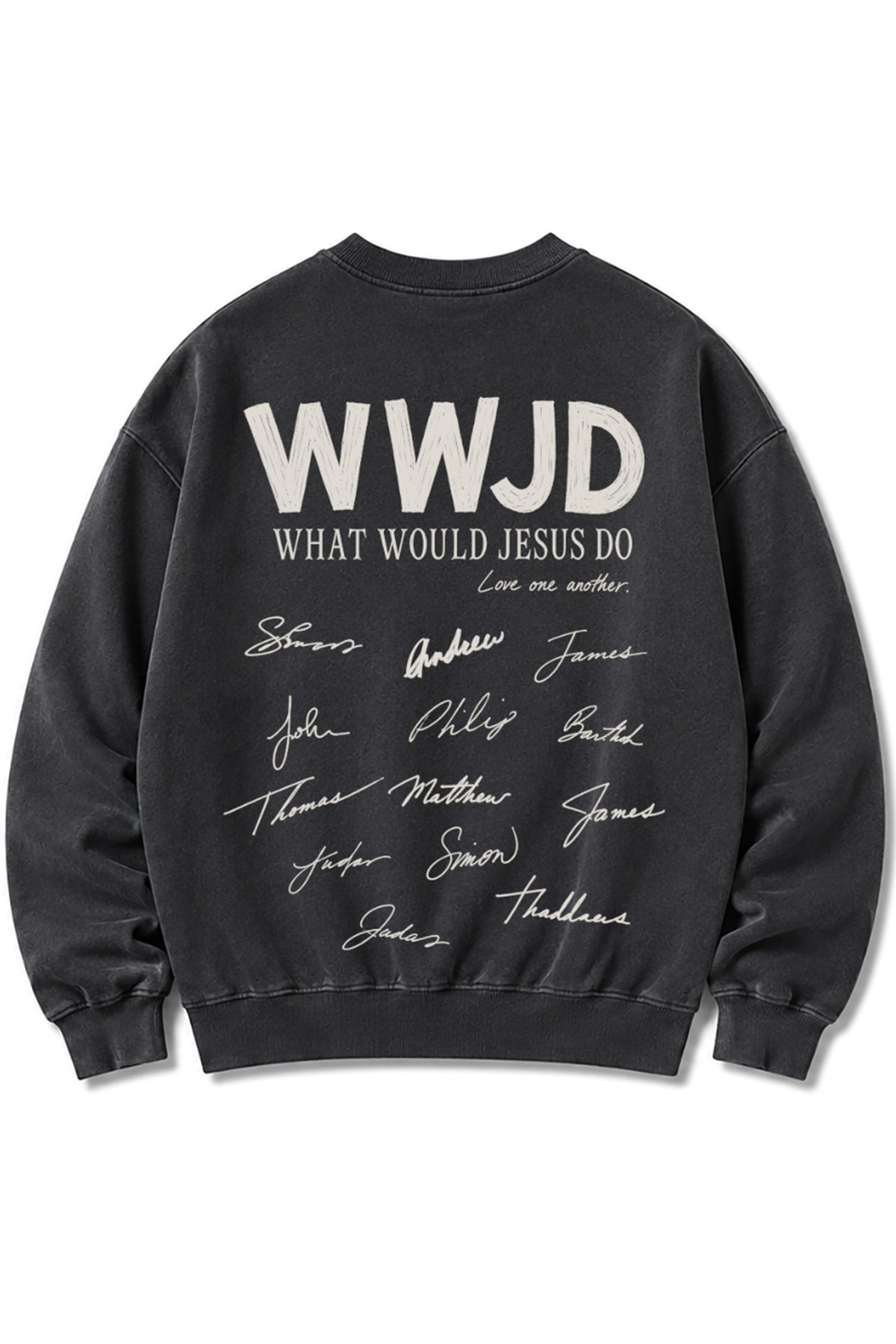 WWJD Vintage Black Sweatshirt