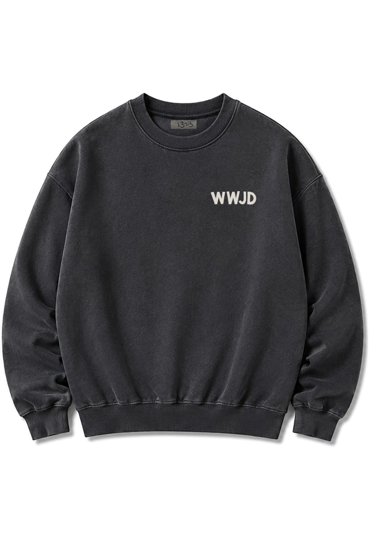 WWJD Vintage Black Sweatshirt
