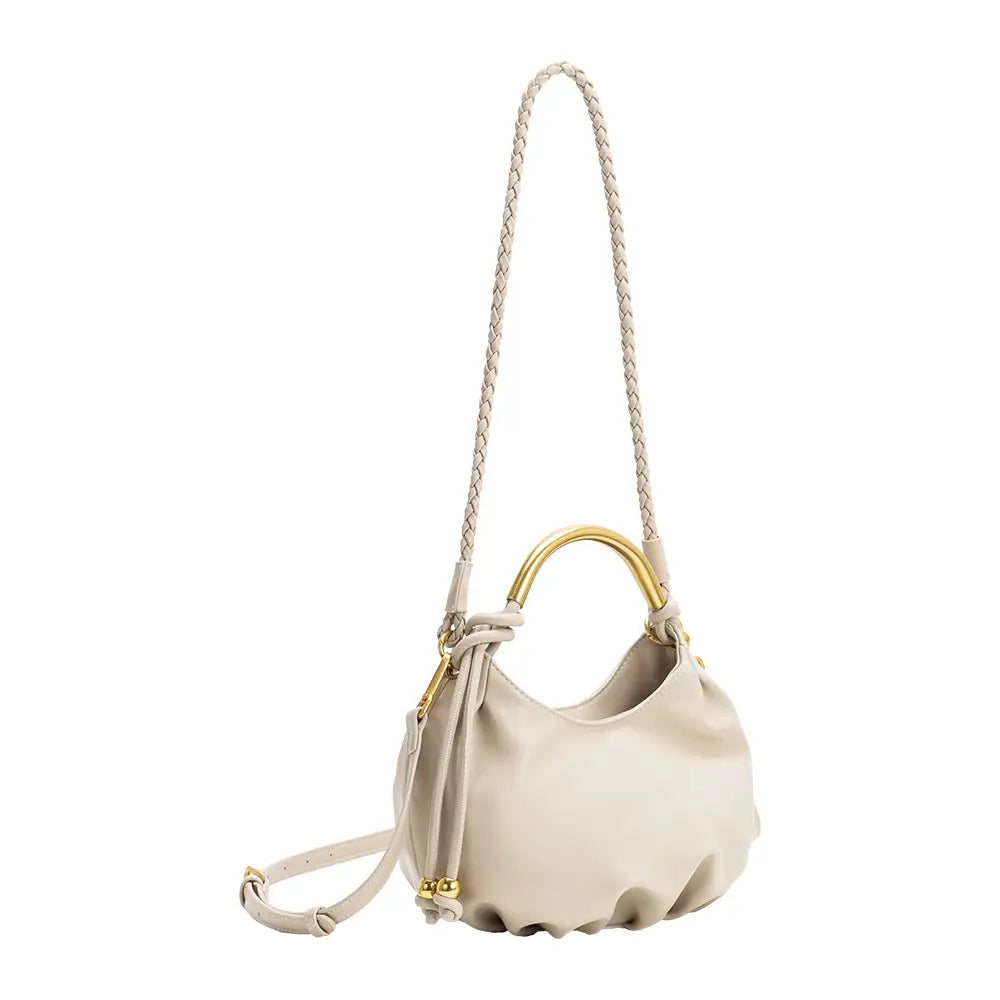 Dottie Mushroom Recycled Vegan Leather Top Handle Bag