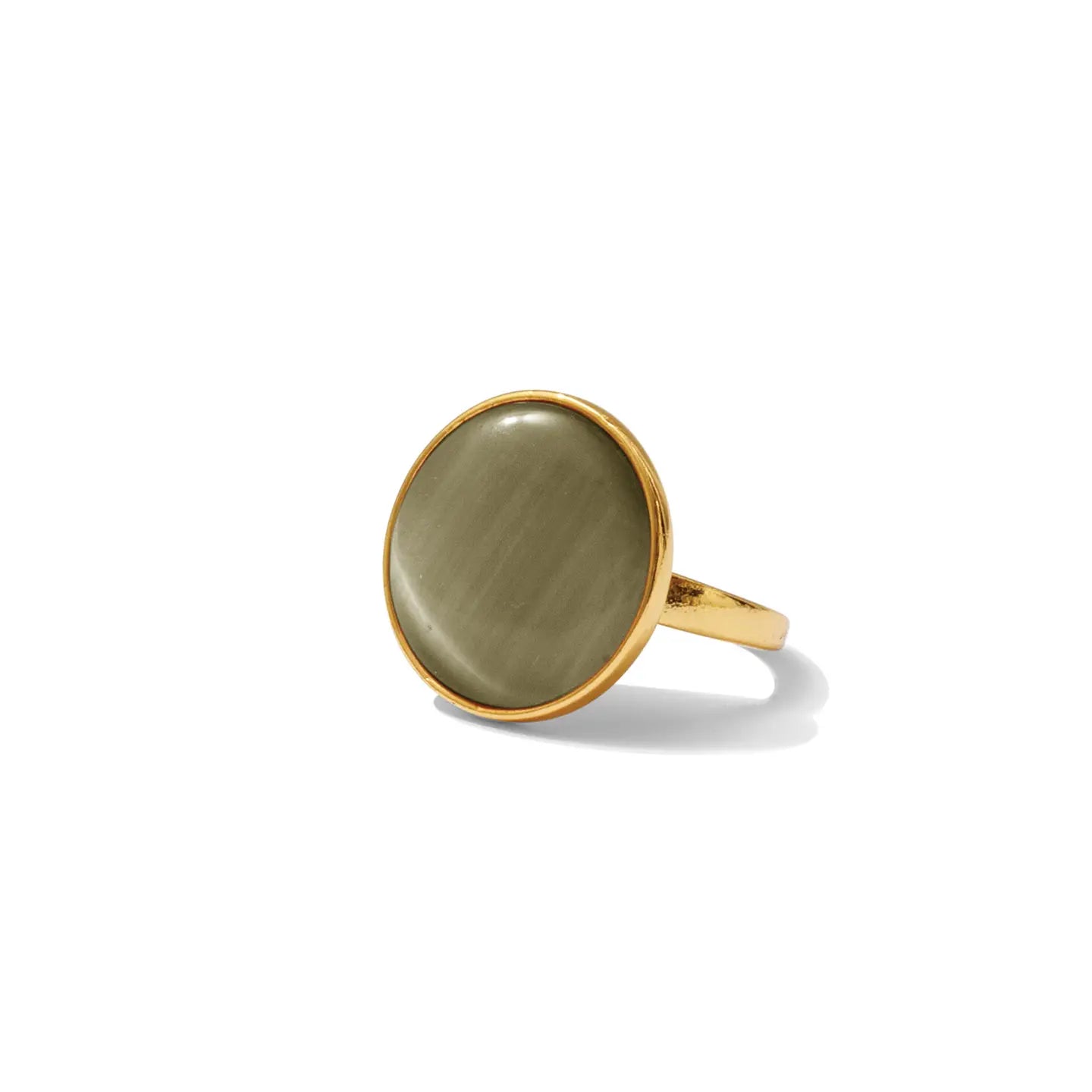 Splendid Iris Round Stone Adjustable Ring