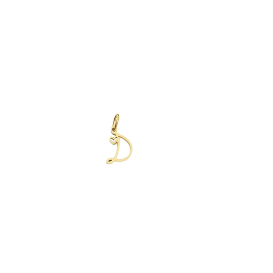 Gold Cursive Initial Letter "D"