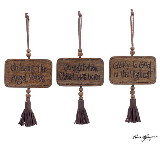 Wooden Message Ornaments