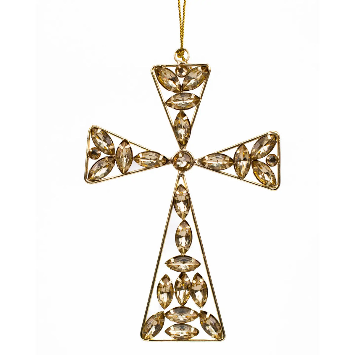 Matthew Cross Ornament Gold 4x6.5