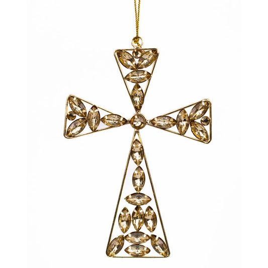 Matthew Cross Ornament Gold 4x6.5