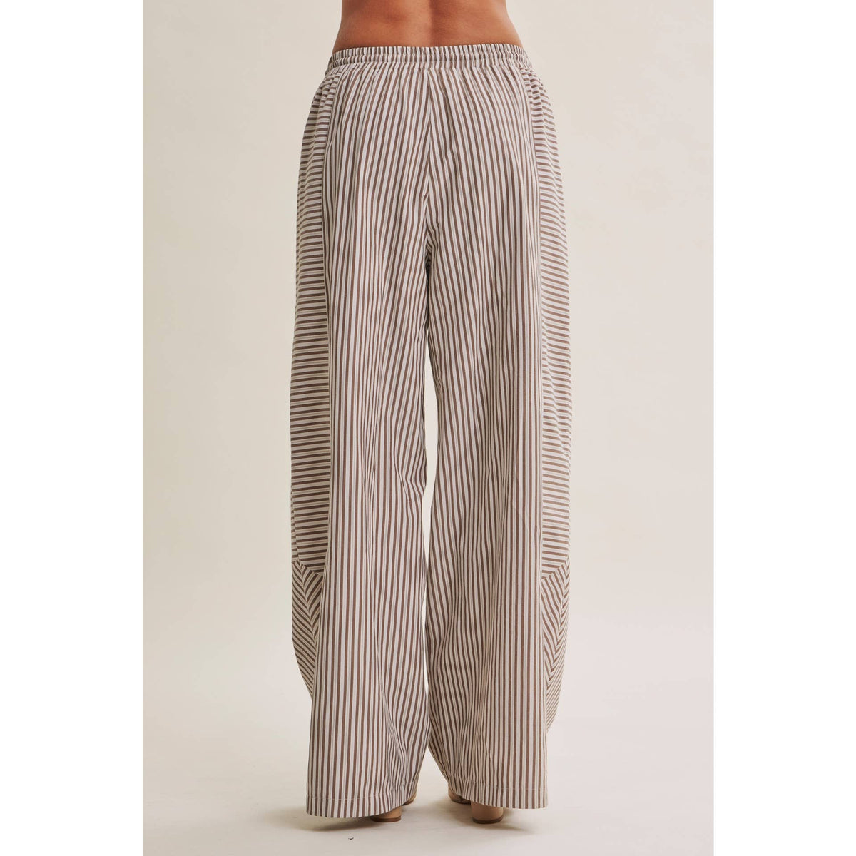 Coffee Before Noon Mixed Stripe Everyday Wide Leg Linen Pants