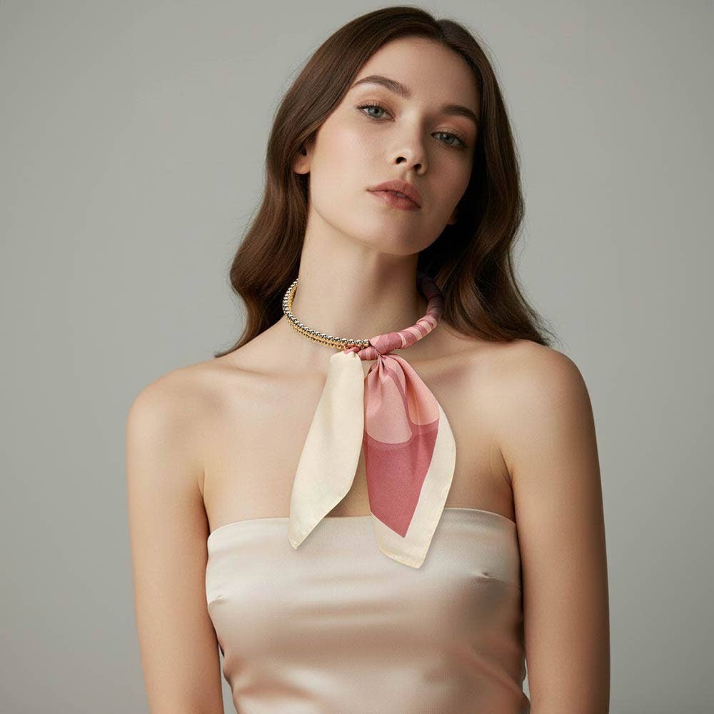 Scarf Double Bubble Chain Necklace | 3 Colors