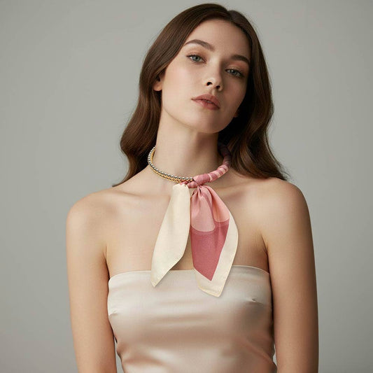 Scarf Double Bubble Chain Necklace | 3 Colors