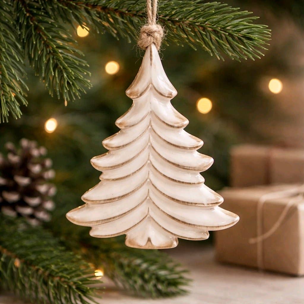 Clear Enamel Tree Ornament