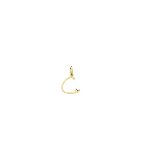 Gold Cursive Initial Letter "C"