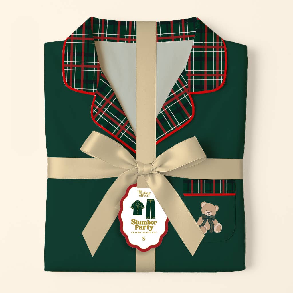 Sweet Dreams Pajama Pants Set-Evergreen Plaid