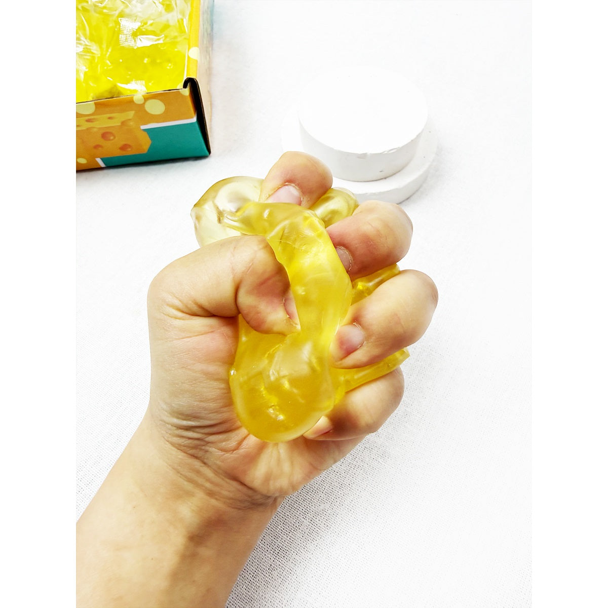 Cheese Cube Squishy Toy