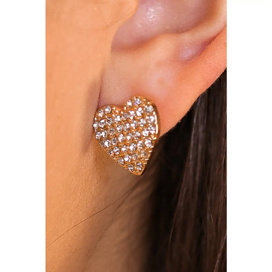 Rose Gold Heart Shaped Stud