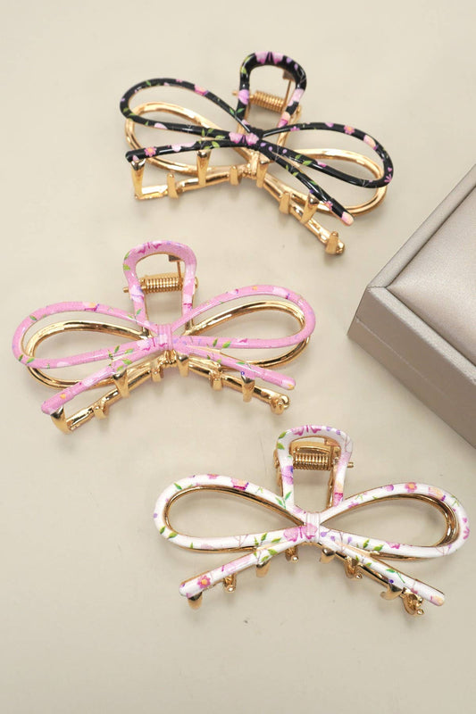 Botanical Floral Coquette Clip Hair Claw Clips (3 Color Options)