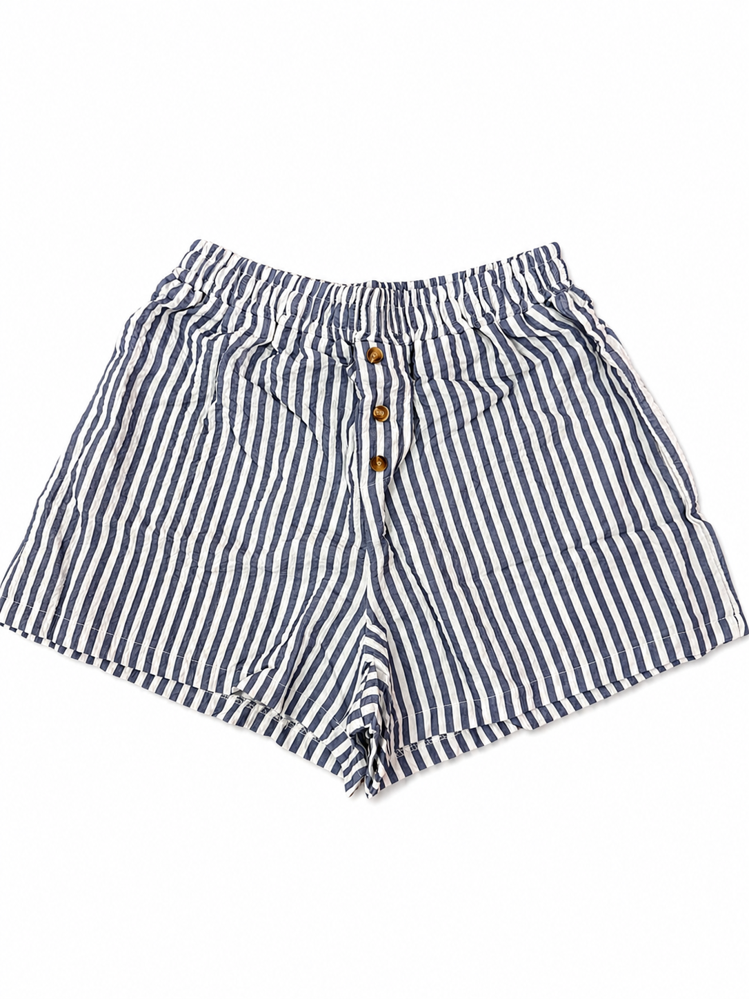 Stripped Casual Loose Shorts