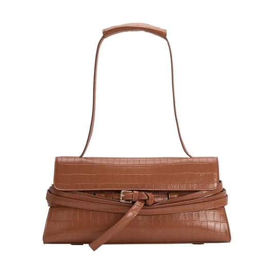 Klarissa Camel Recycled Vegan Leather Shoulder Bag