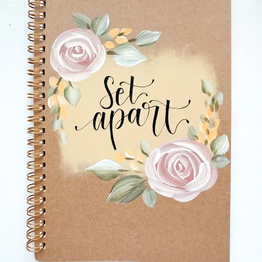 Set apart  Hand-Painted Spiral Bound Journal