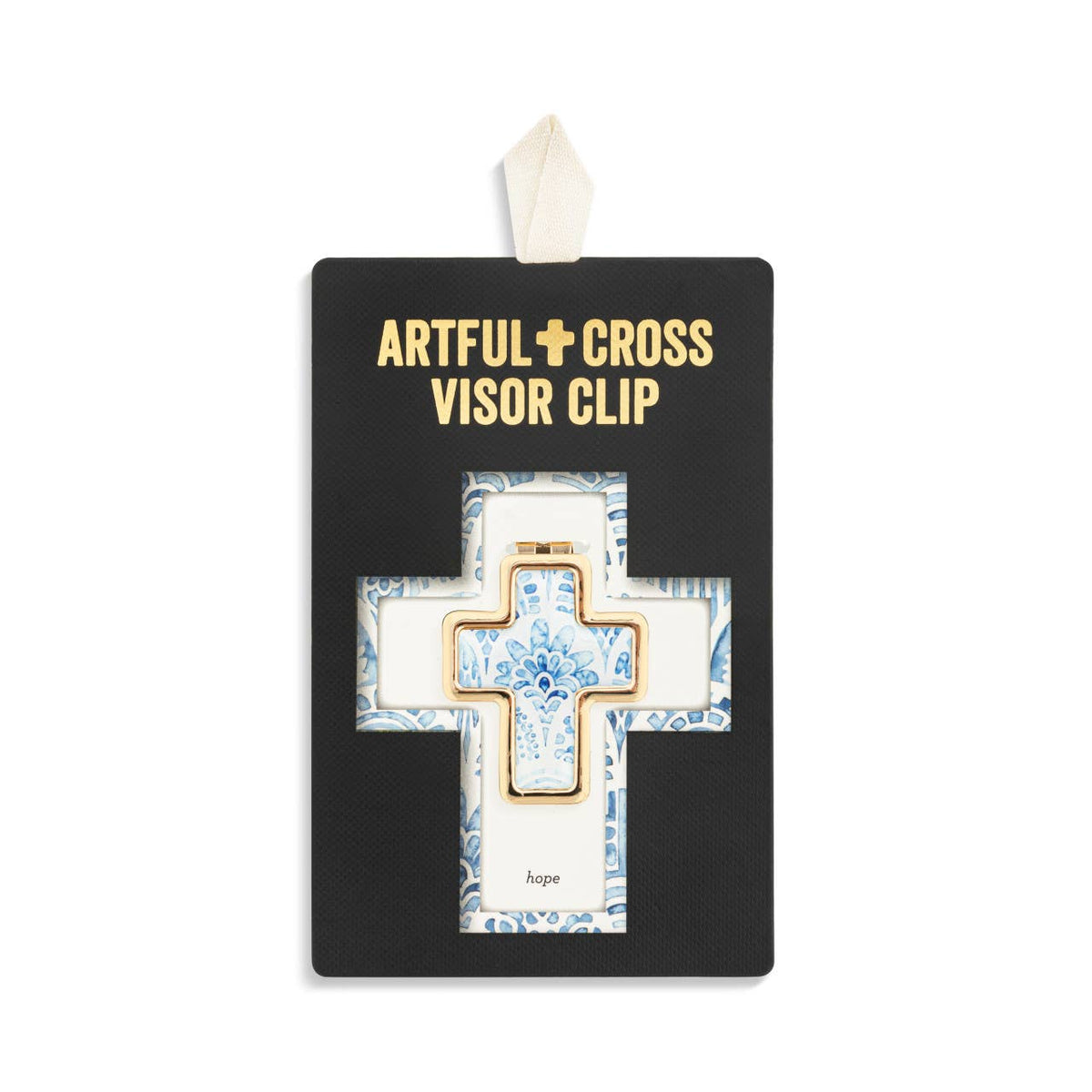 Artful Cross Hope Visor Clip - 39x48mm