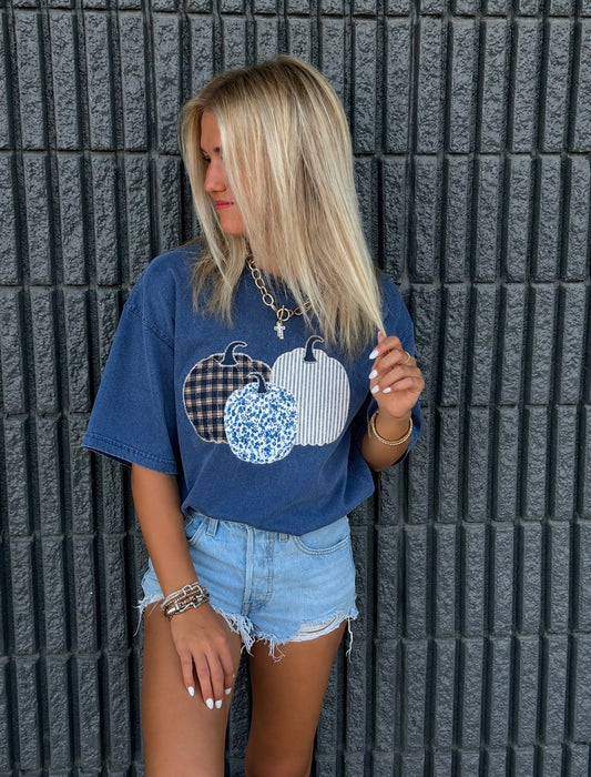 Cottage Core Pumpkin Trio Short Sleeve