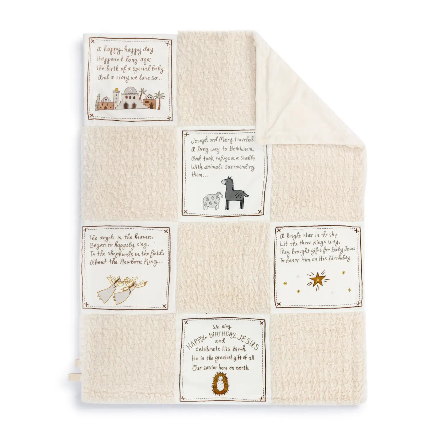 Happy Birthday Jesus Patchwork Blanket