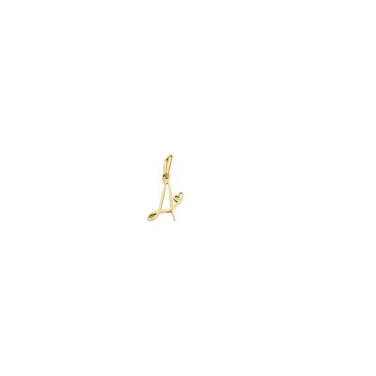 Gold Cursive Initial Letter "A"