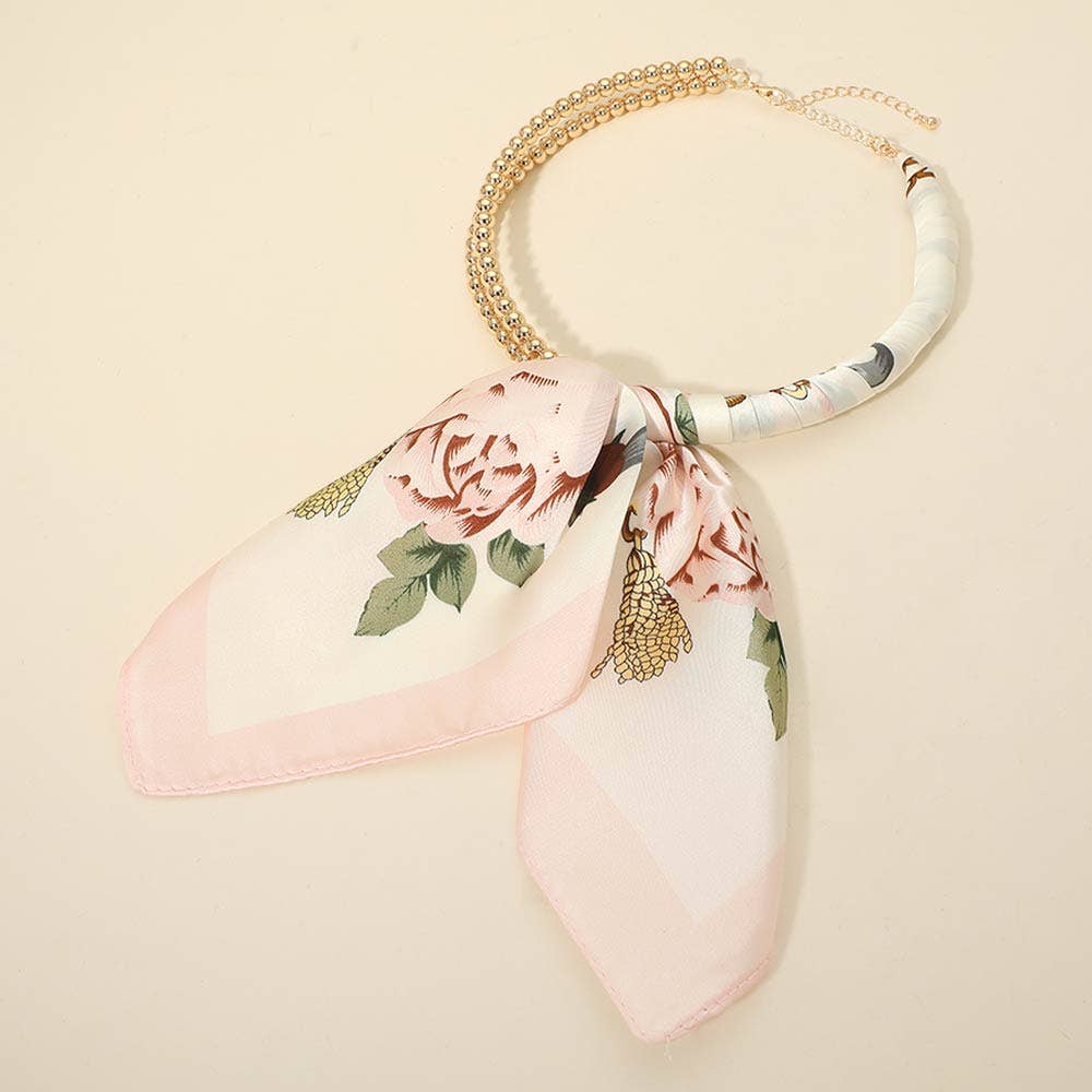 Scarf Double Bubble Chain Necklace | 3 Colors
