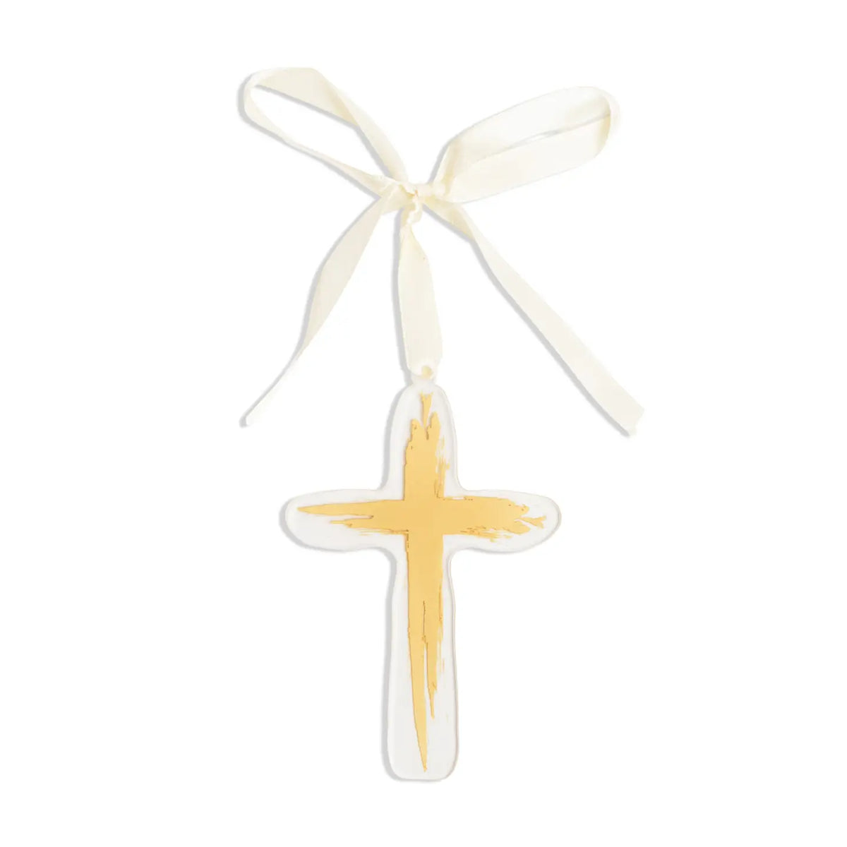 Have Faith Cross Acrylic Ornament Gold 2.8x4