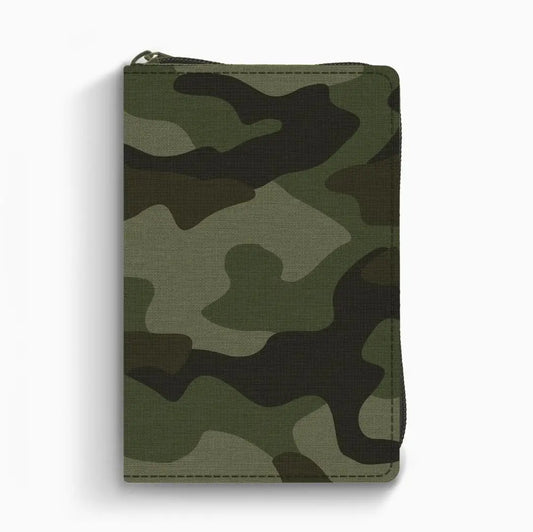 Esv Compact Bible, Canvas with Zipper, Camo Design
