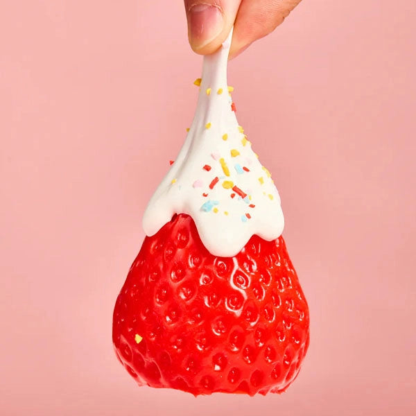 Squeezesquad Taba Deluxe Premium Silicone Squishy Fidget Toy - Strawberry