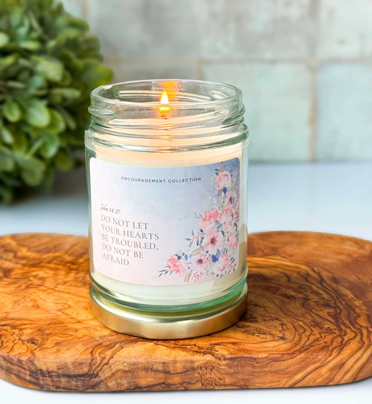 John 14:27 - Bible Verse Candles -7oz. Soy Wax - Sea Breeze