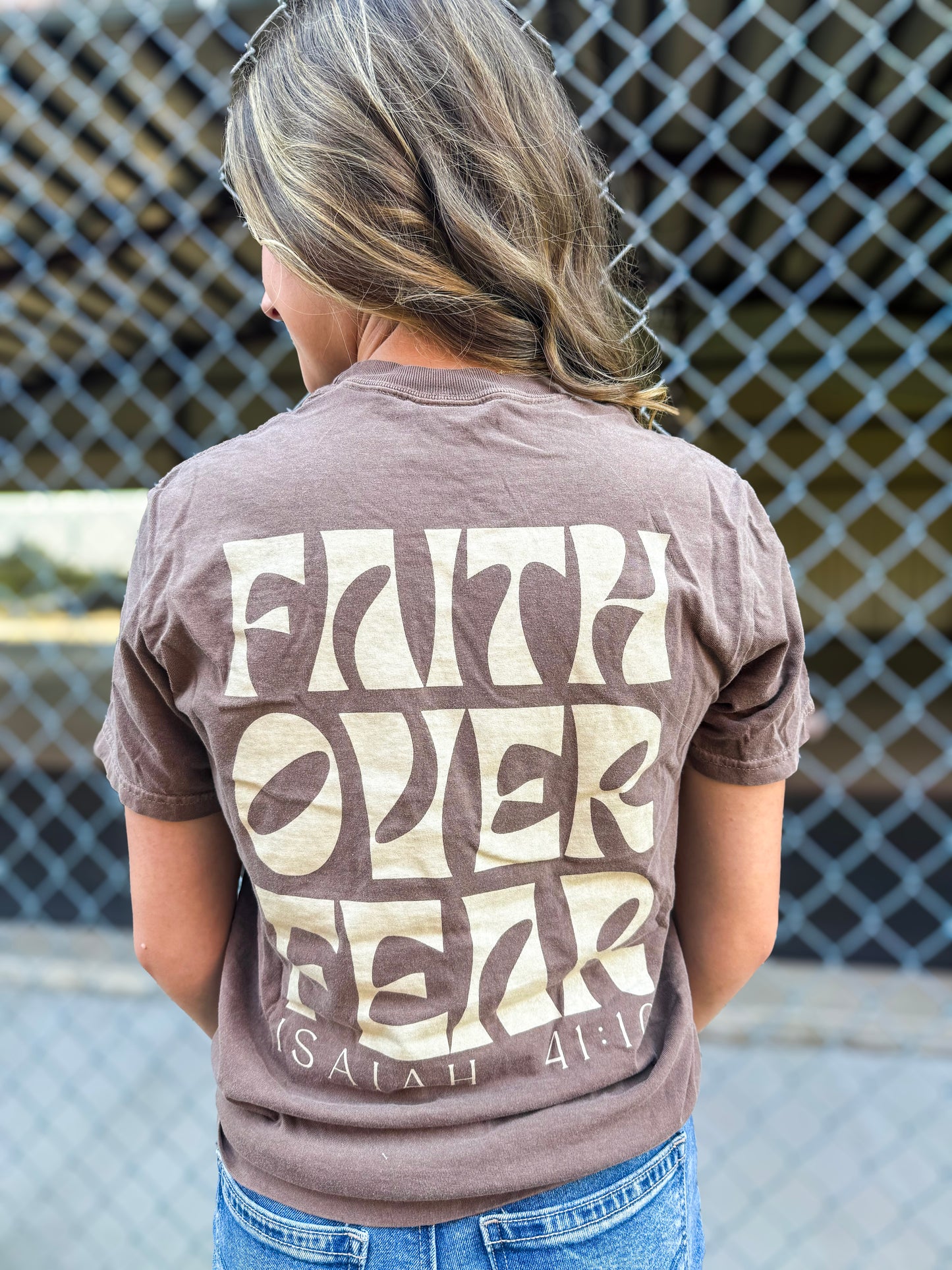 Espresso Faith Over Fear Tee