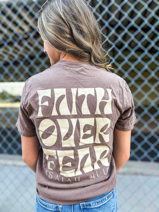 Espresso Faith Over Fear Tee