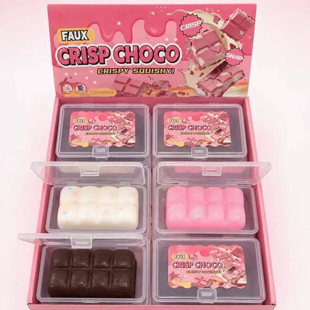 ASMR Crunching Sound Crunchy Chocolate Bar Squishy