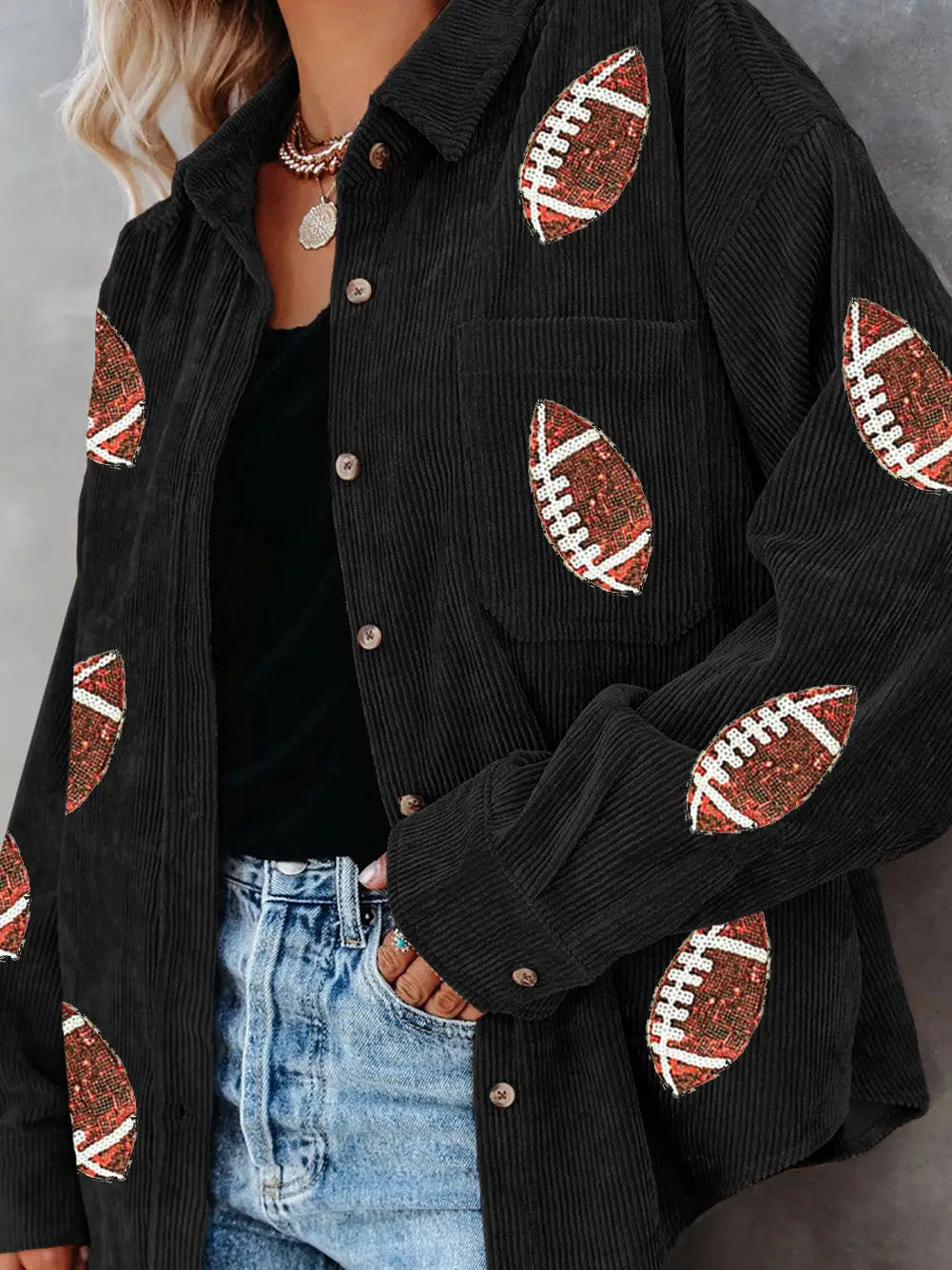 Football Corduroy Jacket (color choices)