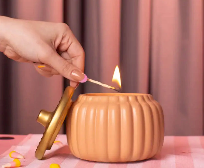 Ember Water Limited Edition Pumpkin 3-Wick 18 oz Candle Set