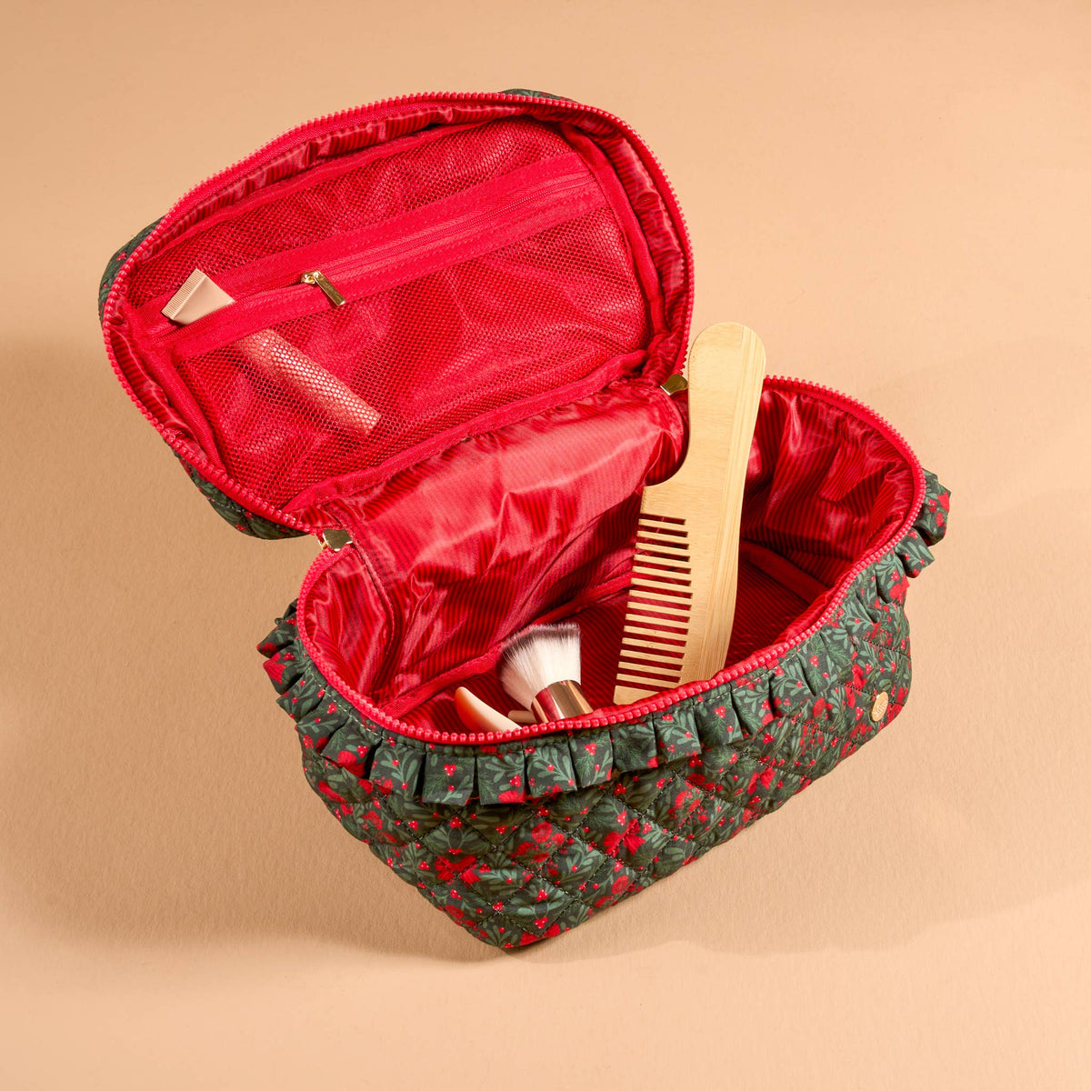 Glam & Go Quilted Cosmetic Bag-A Merry Moment