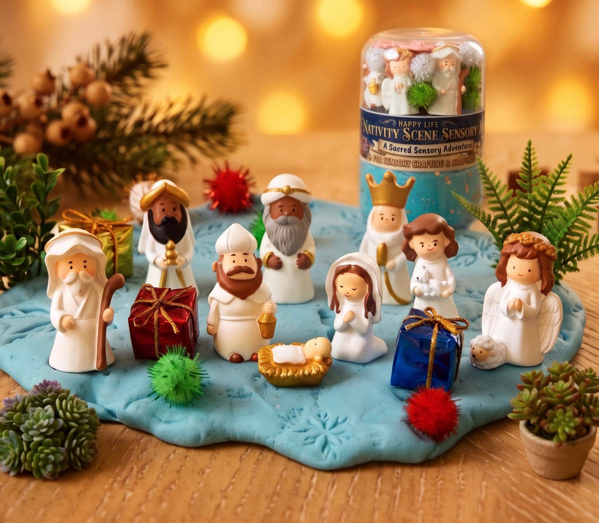 "Nativity Scene" Double Jar