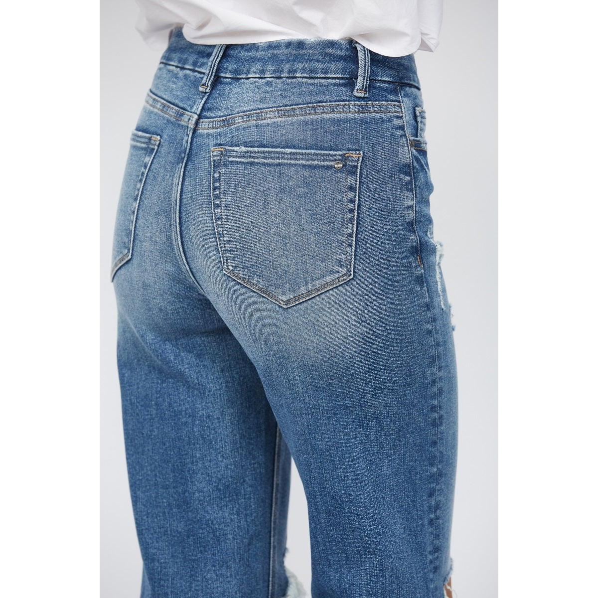 Mica Super High Wide Leg Dark Wash Jean